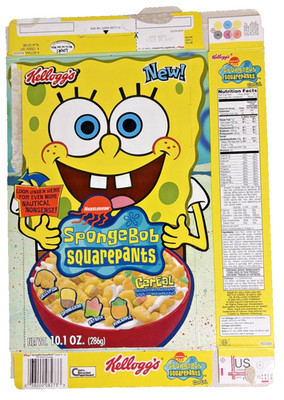2003 Spongebob Squarepants Kellogg's Cereal Box