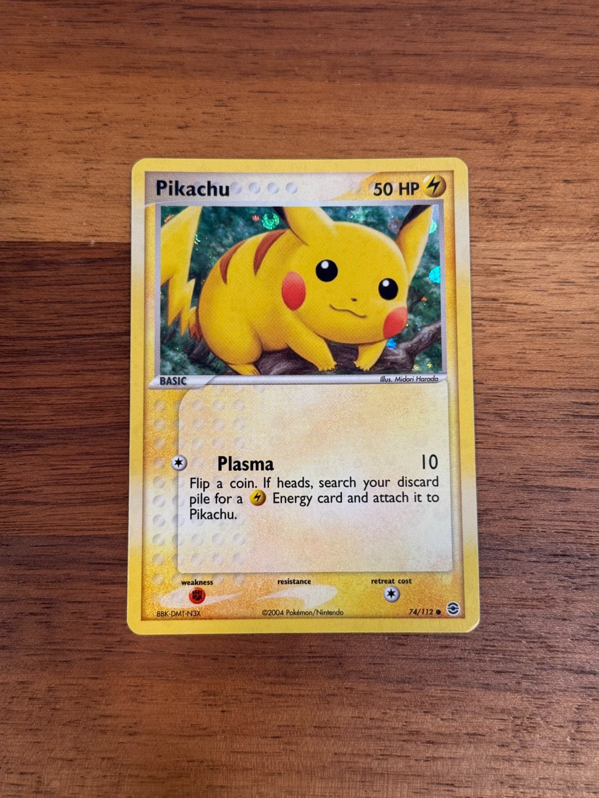 Pokemon Fire Red & Leaf Green Pikachu 74/112 Reverse Holo NM
