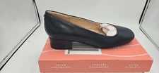 Easy Spirit Shoes Womens Size 8W Dark Blue SeJAIN Block Heel Comfort Pump