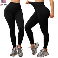 Women's High Waist Tummy Compression Slimming Leggings Body Shaping Slim Tone