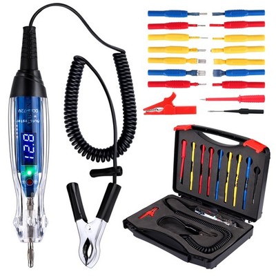 18 PCS Auto Fuse Voltage Tester 372V DC LED Digital Circuit Probe