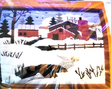 The Creative Circle 2182 Winter Splendor Vintage Needlepoint Kit Wool Yarn New