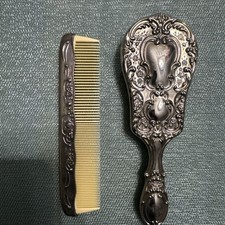 Vintage Silver Plated Design Comb Brush
