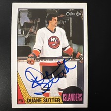 Vintage Hockey Autograph Card Duane Sutter