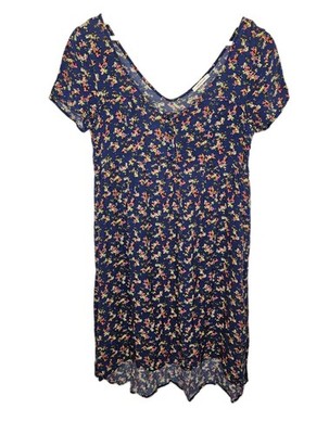 EK10470 Damen Kleid von Promod, blau mit Blumenmuster, Gr.M