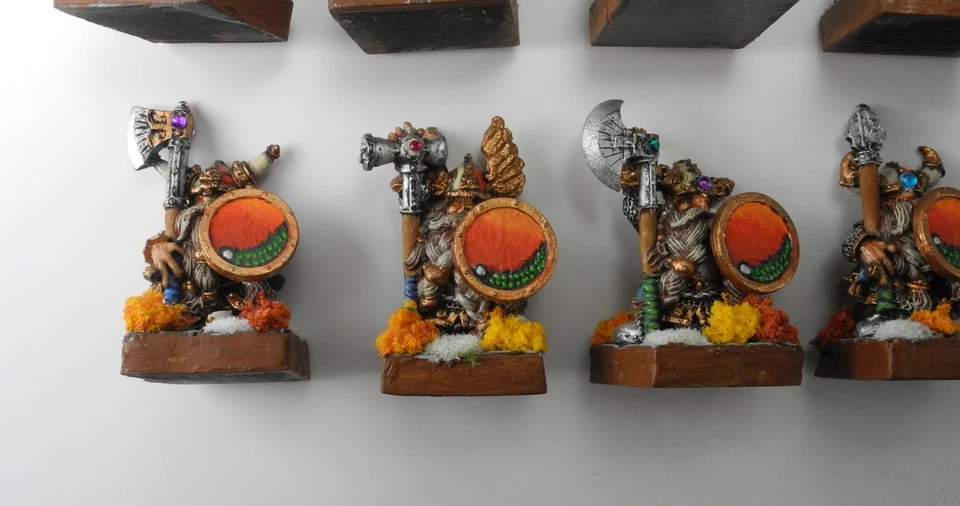 10 BARBAS LARGAS ENANAS (sin etiquetas) Metal Enanos Ejército Bien Pintado Warhammer 1999 G4a Foto 4 de 4