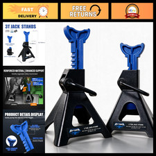 3 Ton Heavy Duty Jack Stands 6600 Lb Capacity Adjustable 11.2-16.8 For Suvs