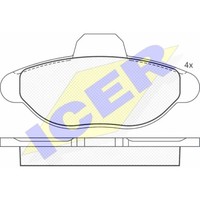 Icer BremsbeläGe Bremsbelegsatz Vorne System Bendix FüR Fiat Cinquecento