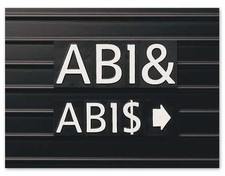 Quartet M1 Letter Board Characters,1 In,Pk128