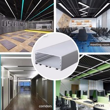 3.28ft Each 75 35mm LED Aluminum Channel Profile Diffuser for LED Strip Light US