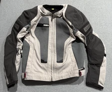 Macna Chili Motorcycle Jacket Womens Size XL White/Gray Padded