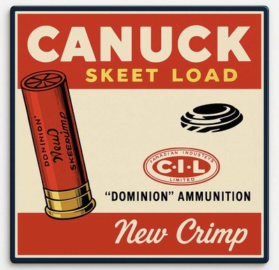 12 Inch Canuck Skeet Load Hunting Ammo Garage Man Cave Sign