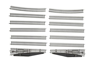 Mrklin Z Scale Model Train Tracks Extension Set with Manual Turnouts