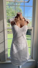 GUESS Los Angeles White Mini Dress Size M Strappy Open Back Bodycon