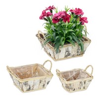 Blumentopf PflanzenüBertopf Blumenkorb Pflanzgefäß 3Er ÜBertopf Set Pflanztopf