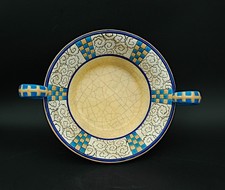 Rare coupe en faïence émaillée et craquelée de LONGWY,  pur Art Déco, Etat +++