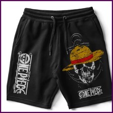 ONE PIECE Luffy Zoro Printed Cotton Shorts Men Summer Loose Sports Pants