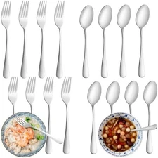 24 Pcs Forks and Spoons Stainless Steel Flatware Cutlery Set