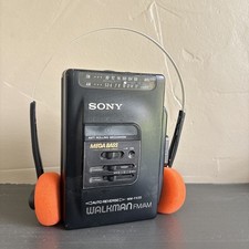 Sony Walkman WM  FX33   AM/FM Vintage Cassette Player Mega Bass - Black - WORKS 