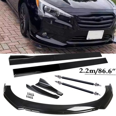 For Subaru Legacy Front Bumper Lip Spoiler Side Skirt Glossy Black Body Kits