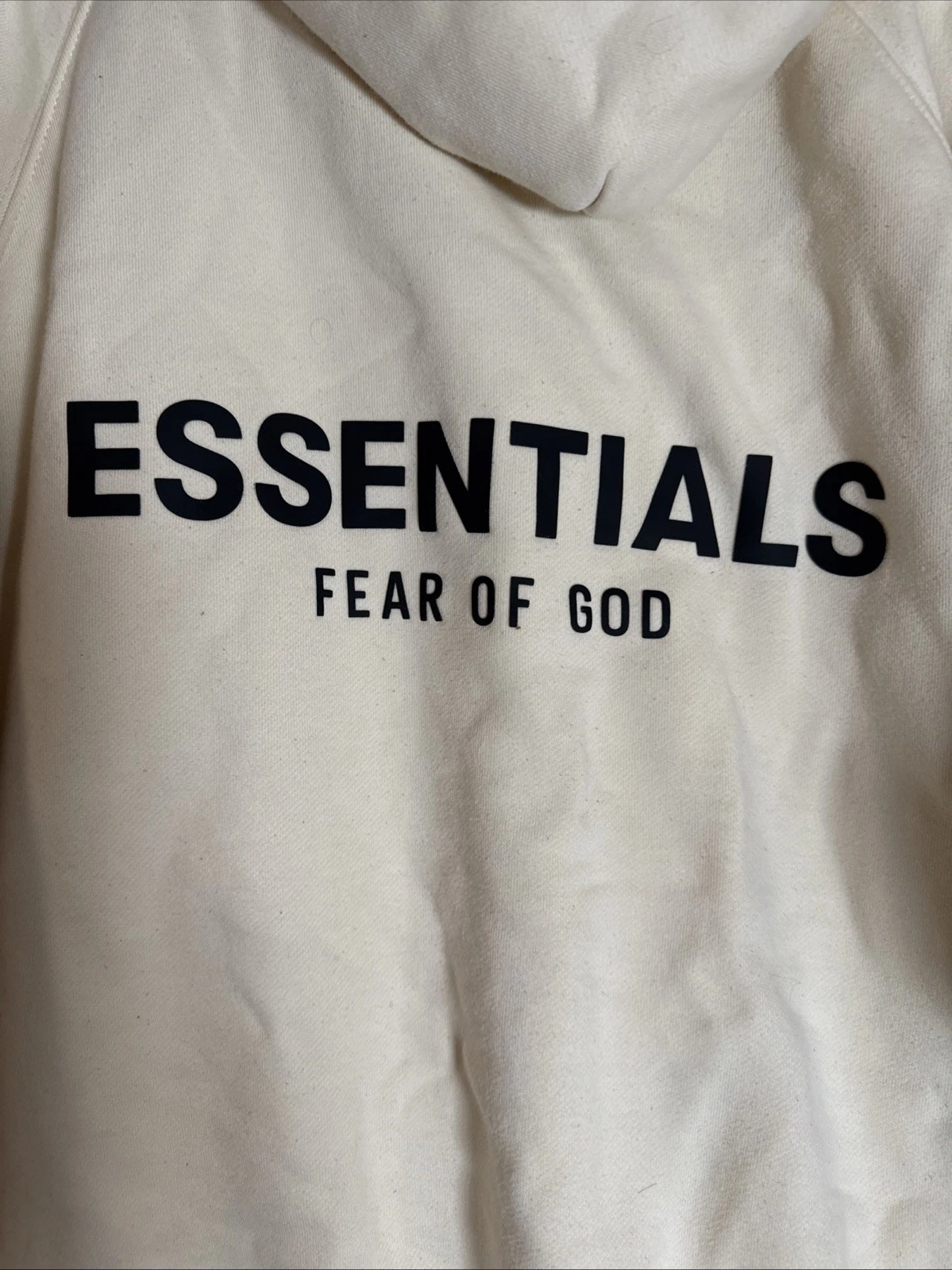 Felpa con cappuccio pull over Fear Of God Essentials Fear Of God Essentials (Ss21) crema grande