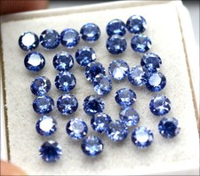 CERTIFIED CALIBRATED 3 mm ROUND NATURAL SAPPHIRE LOOSE GEMSTONE 40 pcs LOT