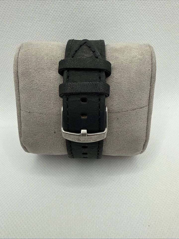 TimeX Black Leather Band T2P509 (Missing Button) - Image 2 of 4