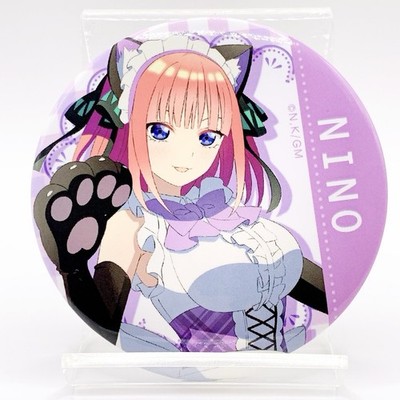 The Quintessential Quintuplets Nino Button Badge Cat Ears Maid Gacha Anime Japan