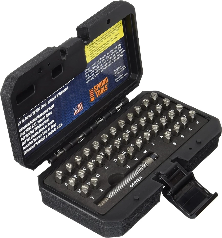 Versatile Hammerless Stamping Kit: 39 Steel Stamps for Professionals & Hobbyists - Image 2 of 4