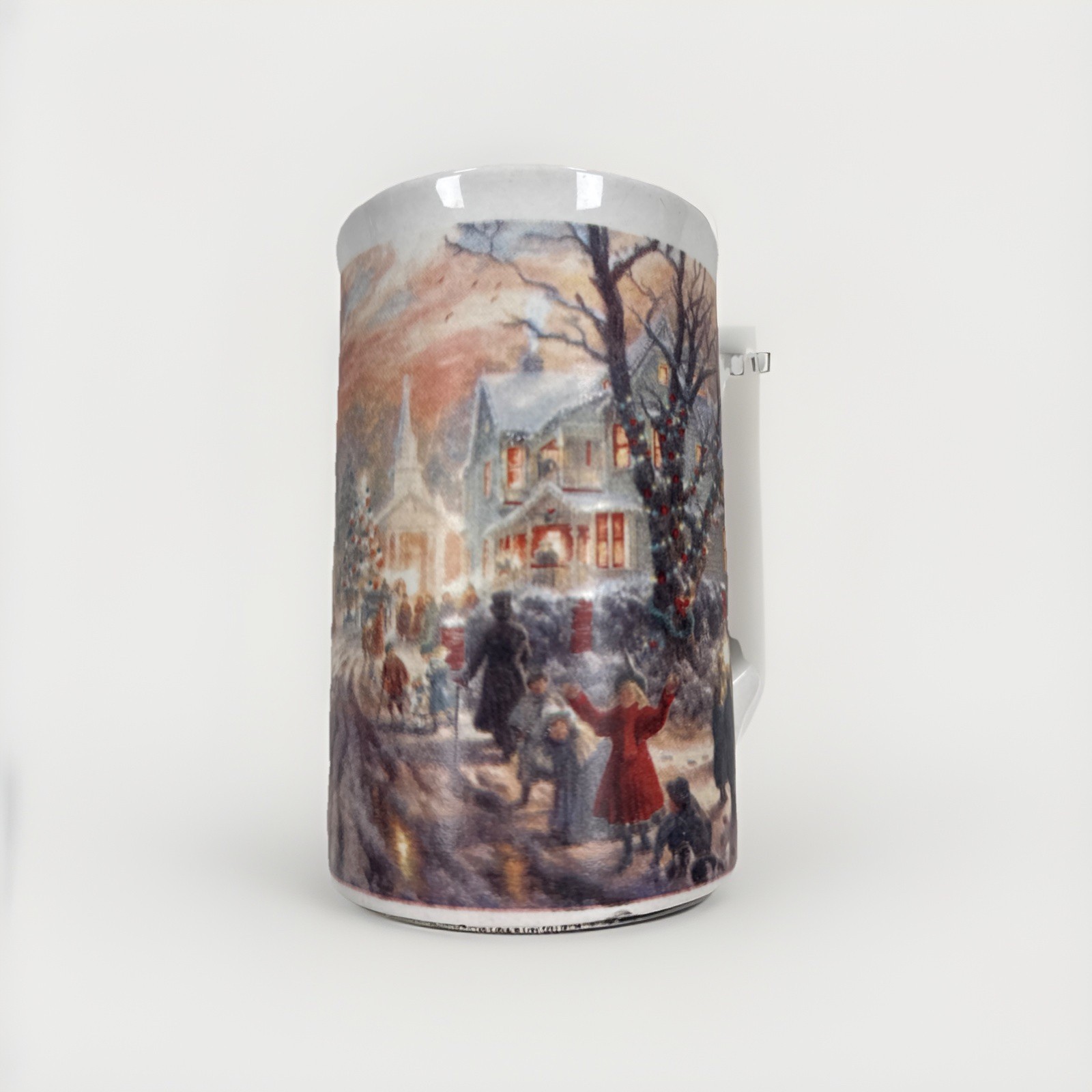 Thomas Kinkade Village Christmas Mug Very nice Condition Ceramic 5