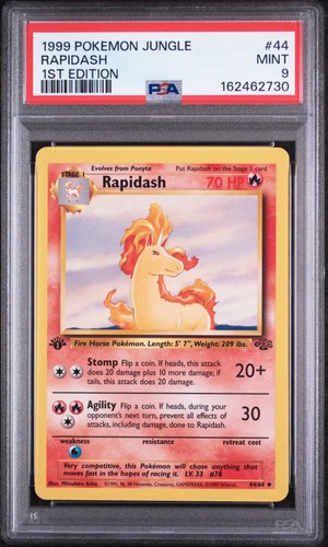 1999 POKEMON JUNGLE 1ST EDITION #44 RAPIDASH PSA 9