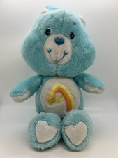 Vintage 1983 Blue Care Bear Wish Bear 13" Plush Kenner Rainbow Shooting Star