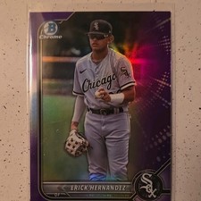 2022 Bowman Draft Chrome Purple Refractor Erick Hernandez BDC-57 /250 RC