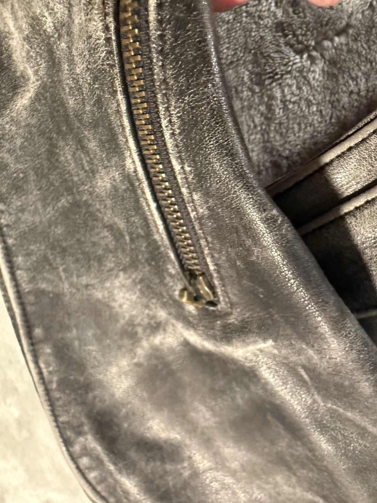 Vintage First Gear Jacket Men XL Leather Motorcycle Buckle Distressed Biker Heav - product detail image 14