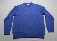 J.Crew Men's Solid Heritage Cotton Crewneck Sweater MK1 Bright Blue Medium NWT
