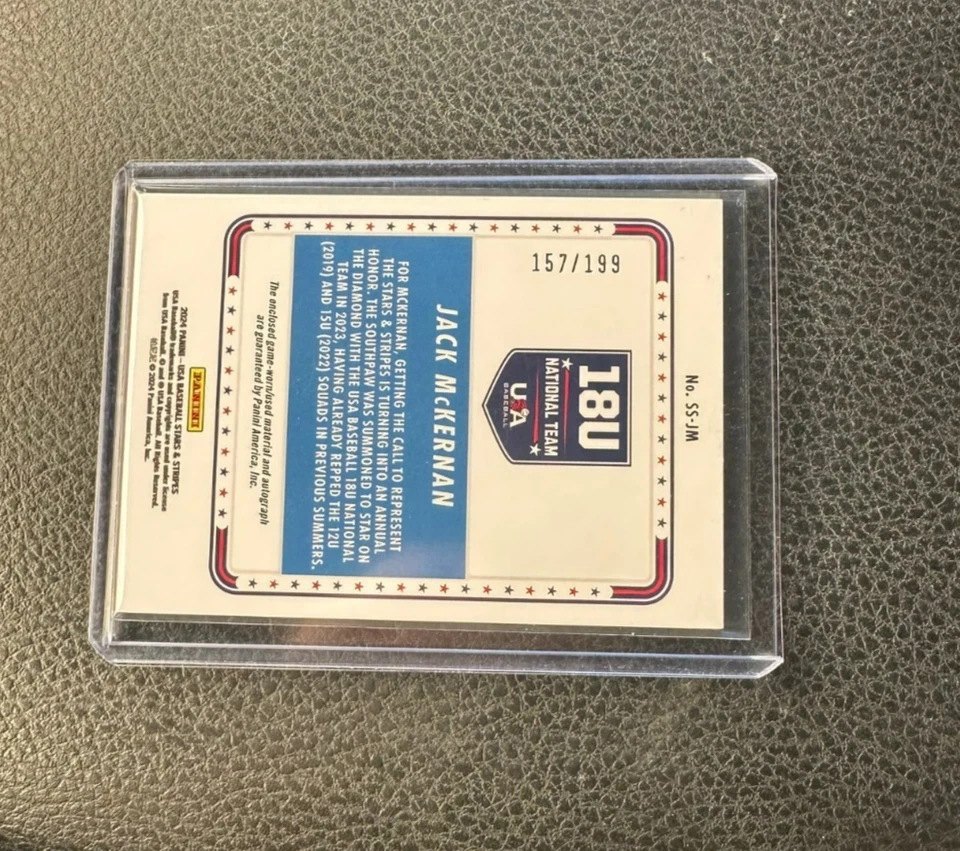 2024 Panini USA Stars & Stripes Jack McKernan Jersey Auto 157/199 - Image 2 of 2