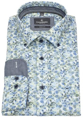 Casa Moda Hemd Casual Fit Button Down Kontrastknöpfe mehrfarbig