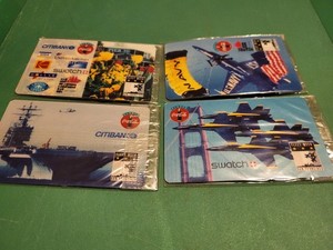 Set of 4, 1995 Fleet Week San Francisco Phone Cards, Coca Cola Kodak Citibank