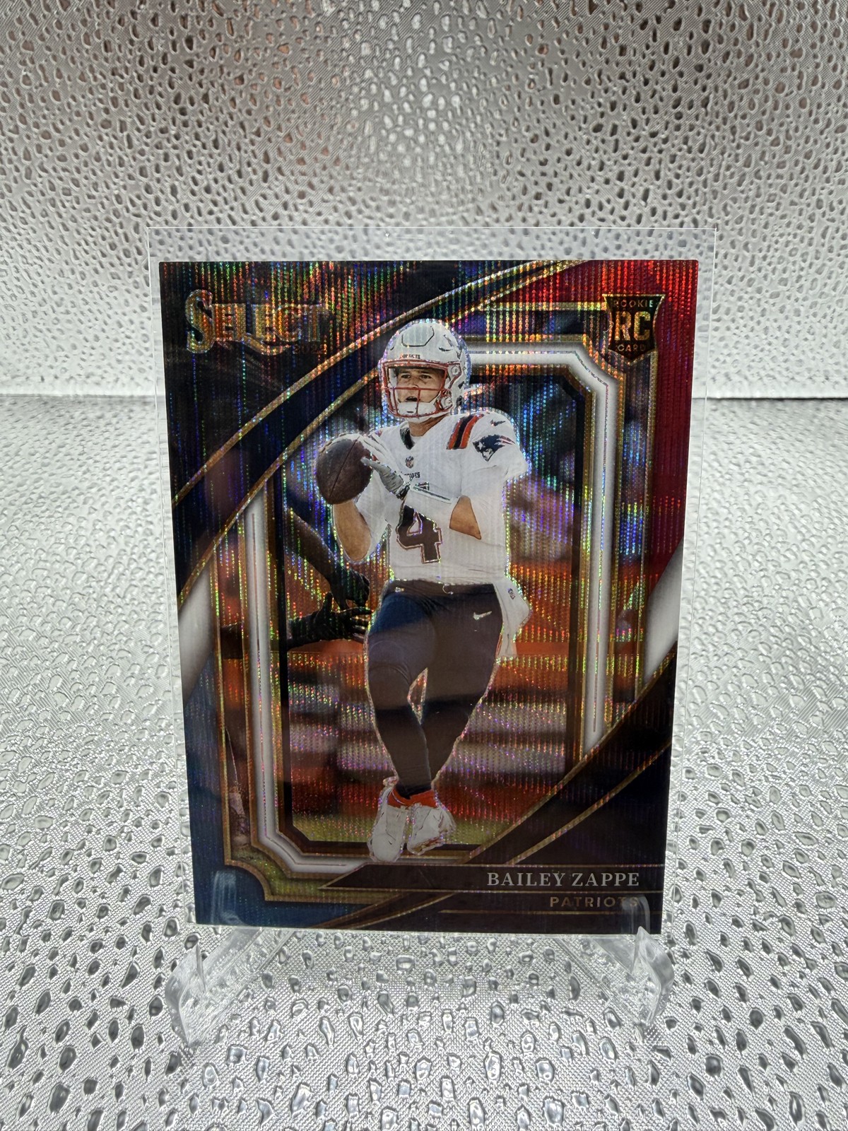 2022 Panini Select - Suite Level Bailey Zappe #318 Tri-Color Prizm /149 (RC)