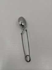 Vintage Metal Tea Infuser Spoon Stainless Steel Loose Leaf Strainer Steeper 6.5