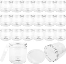 20 Pack 12Oz Clear Plastic Jars with Lids Plastic Empty Cosmetics Containers