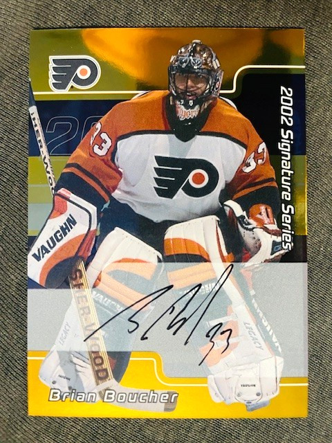 2001-02 ITG Be A Player Signature Series Brian Boucher Auto Autograph Gold Rare
