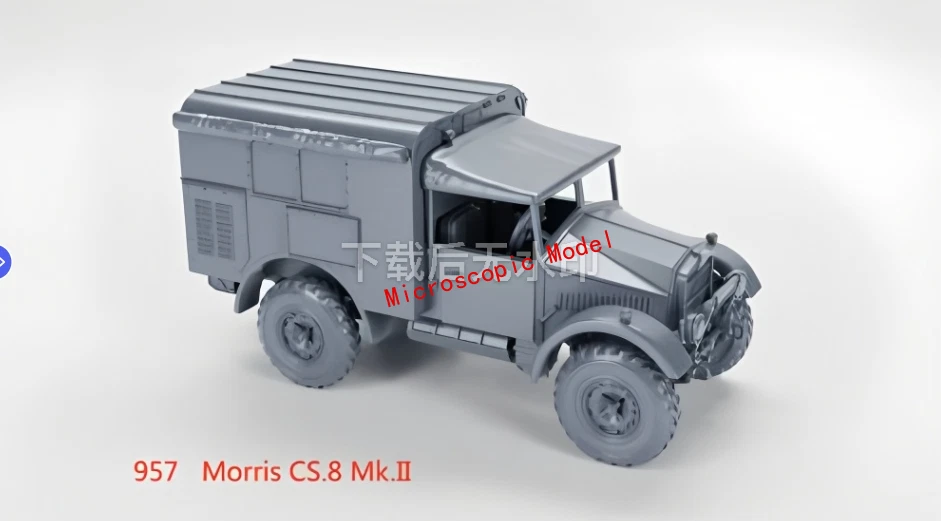 Camión Morris CS.8 Mk.III británico impresión 3D 1/72 sin pintar- Foto 4 de 4