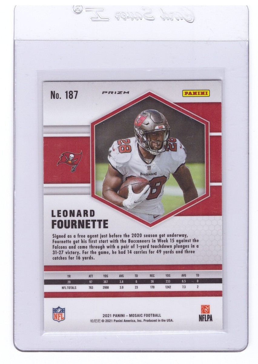 Leonard Fournette Reactive Yellow Mosaic #187 2021 Panini Mosaic