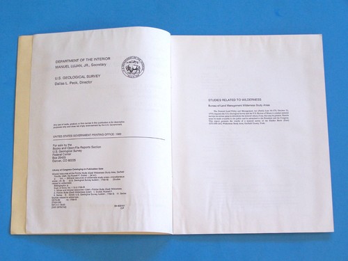 1989 USGS BULL. 1759B - MINERAL RESOURCES FIDDLER BUTTE (EAST), GARFIELD CTY, UT - Picture 4 of 5