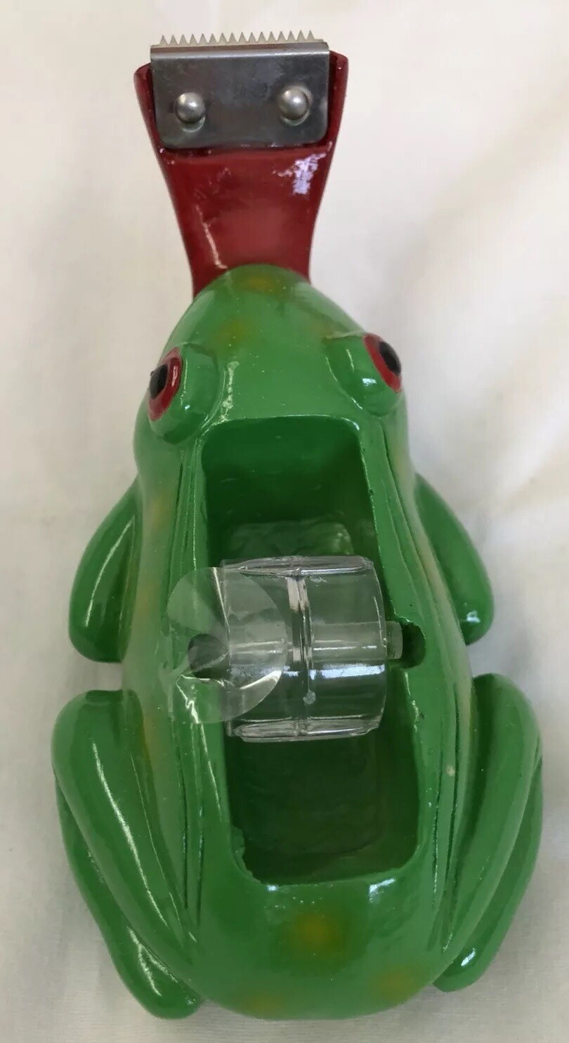 Green Ceramic Frog Tape Dispenser Office SuppliesDesk Office Decor