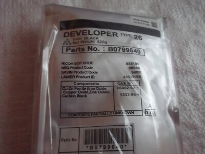 Ricoh Developer Type 26 B0799640 Aficio Savin Lanier | eBay