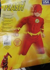 New/Package The FLASH Boy's Large Muscle Chest attached boot spats age 8-10 