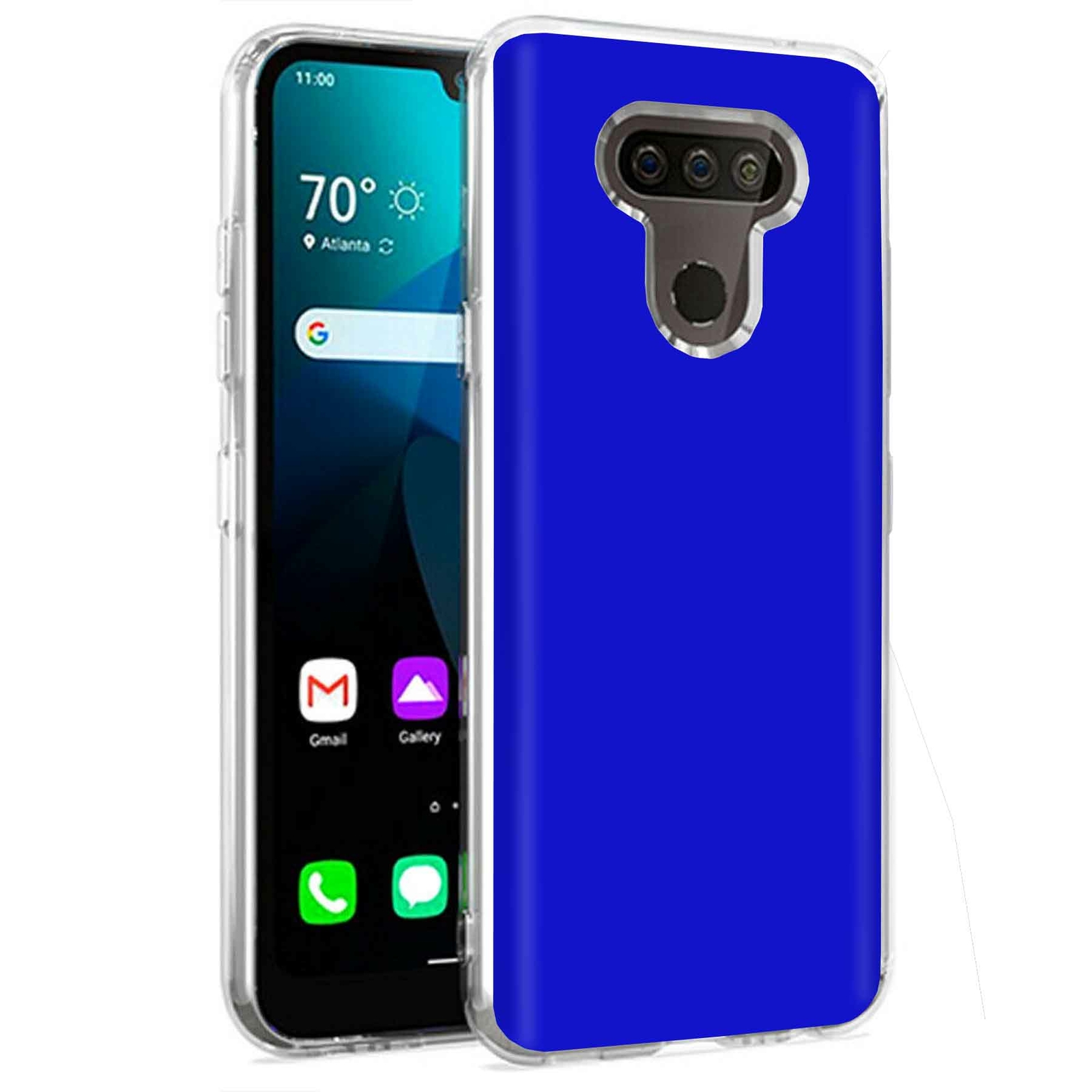 Phone Case for LG Harmony 4,Premier Pro Plus,K41, Royal Blue Print