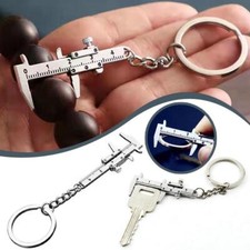 Mini Vernier Caliper Keychain, Portable Metal Tool Keyring D7 Lot Keychain D3P7